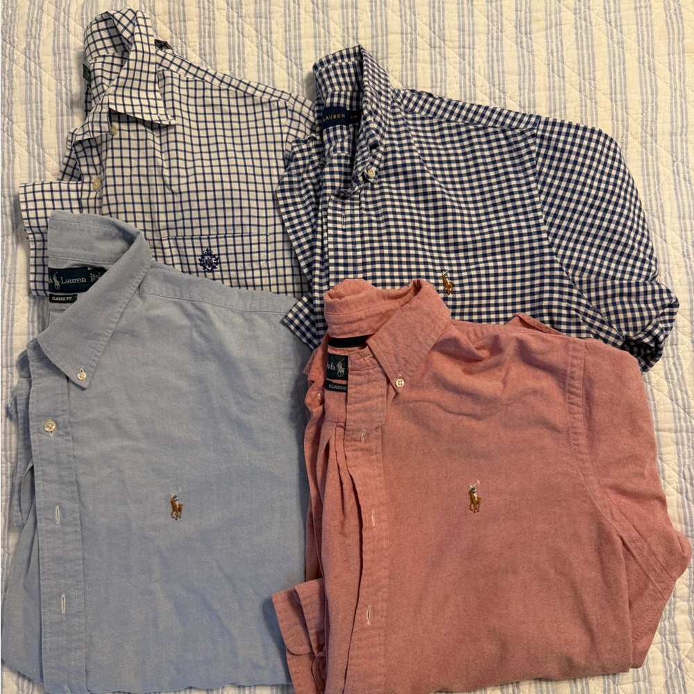 Ralph Lauren Men's Casual Shirts - Blue, Red, White